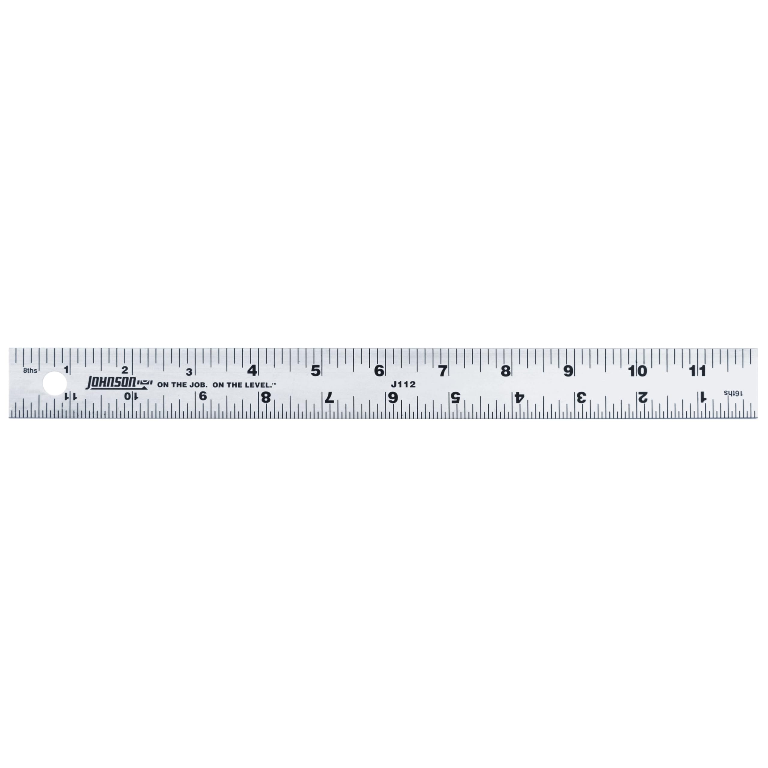Johnson Level & Tool J112 Aluminum Rule, 12", 1 Ruler