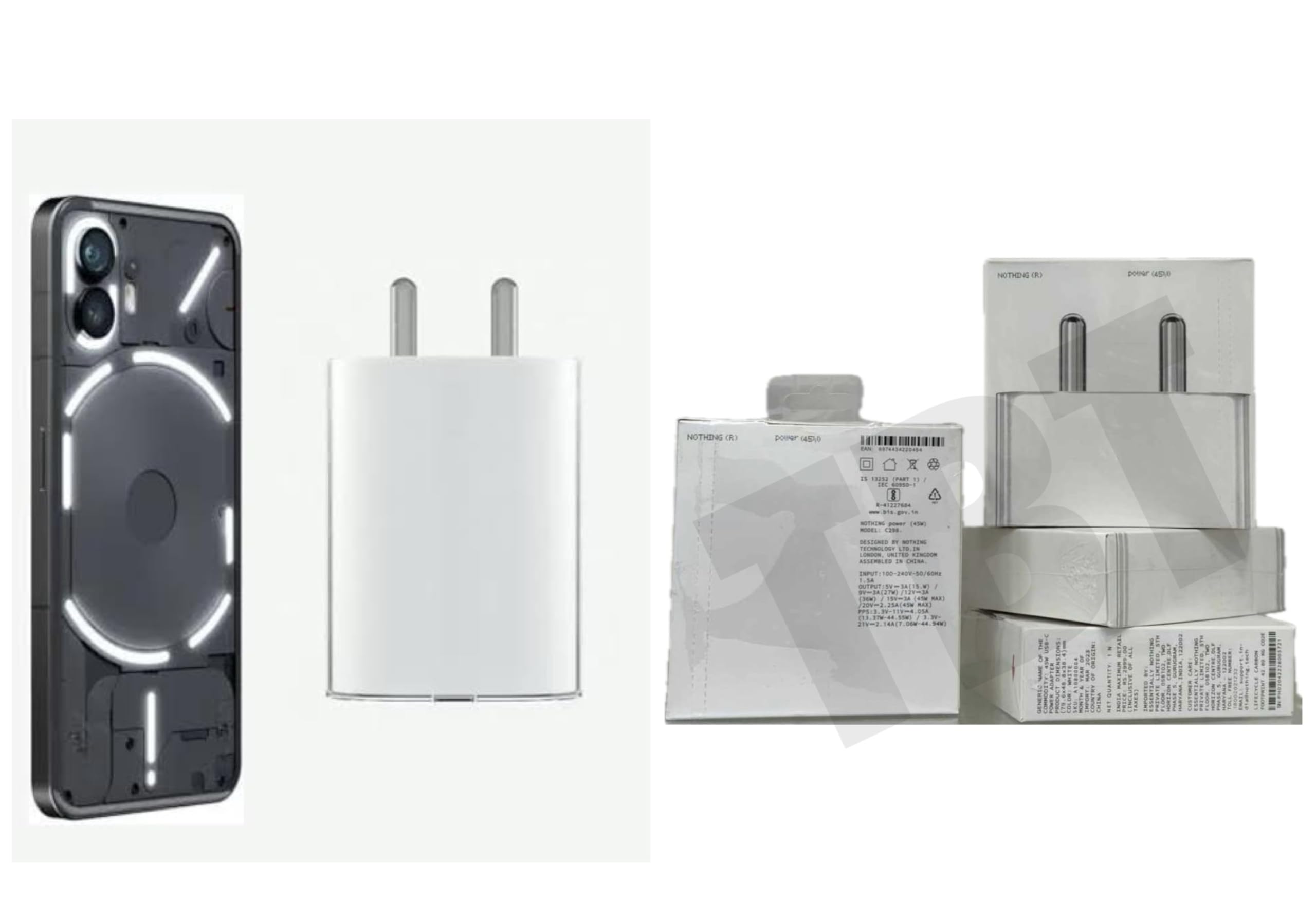 45W Power Delivery Charger Adaptor Compatible with Nothing Phone 