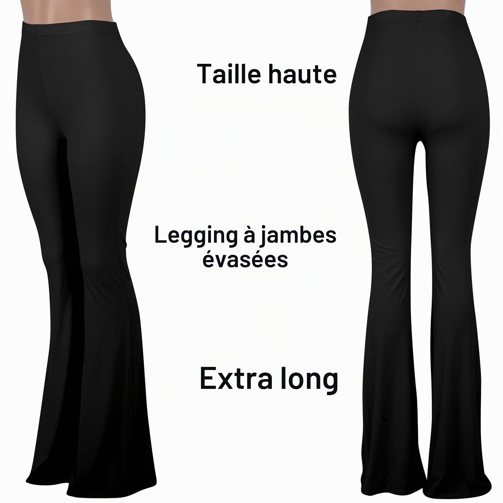 Nuofengkudu Pantalon Stretch Evase Femme Bootcut Elastique Taille Haute Pants Leger Confort Pyjama Classique Homewear