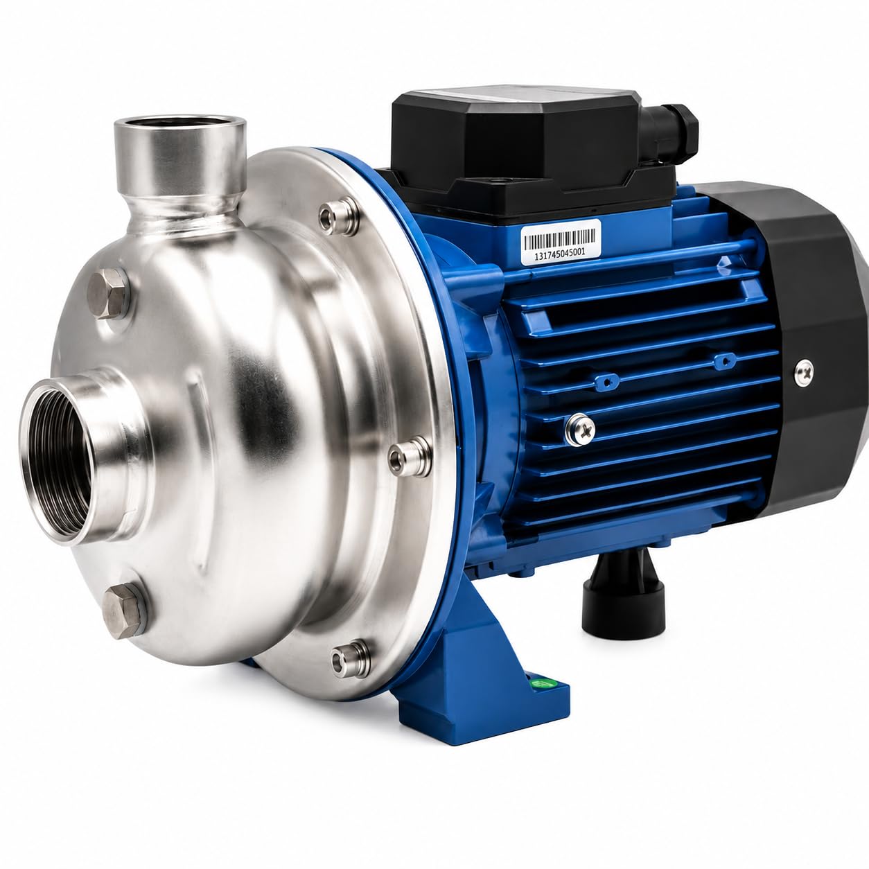 Ampika FCP 1,0/12-АМ 380V - Bomba Centrífuga Autocebante de Acero Inoxidable AISI 304, Apta para Uso Alimentario (Agua, Leche, Zumos), Caudal 1000 L/h, IP55