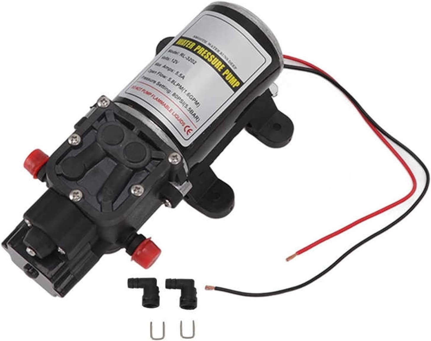 Diaphragm Water Pump Self Priming Intermittent Diaphragm Pump High Pressure Water Pump for Home Marine Pump(RL-3401,12V)