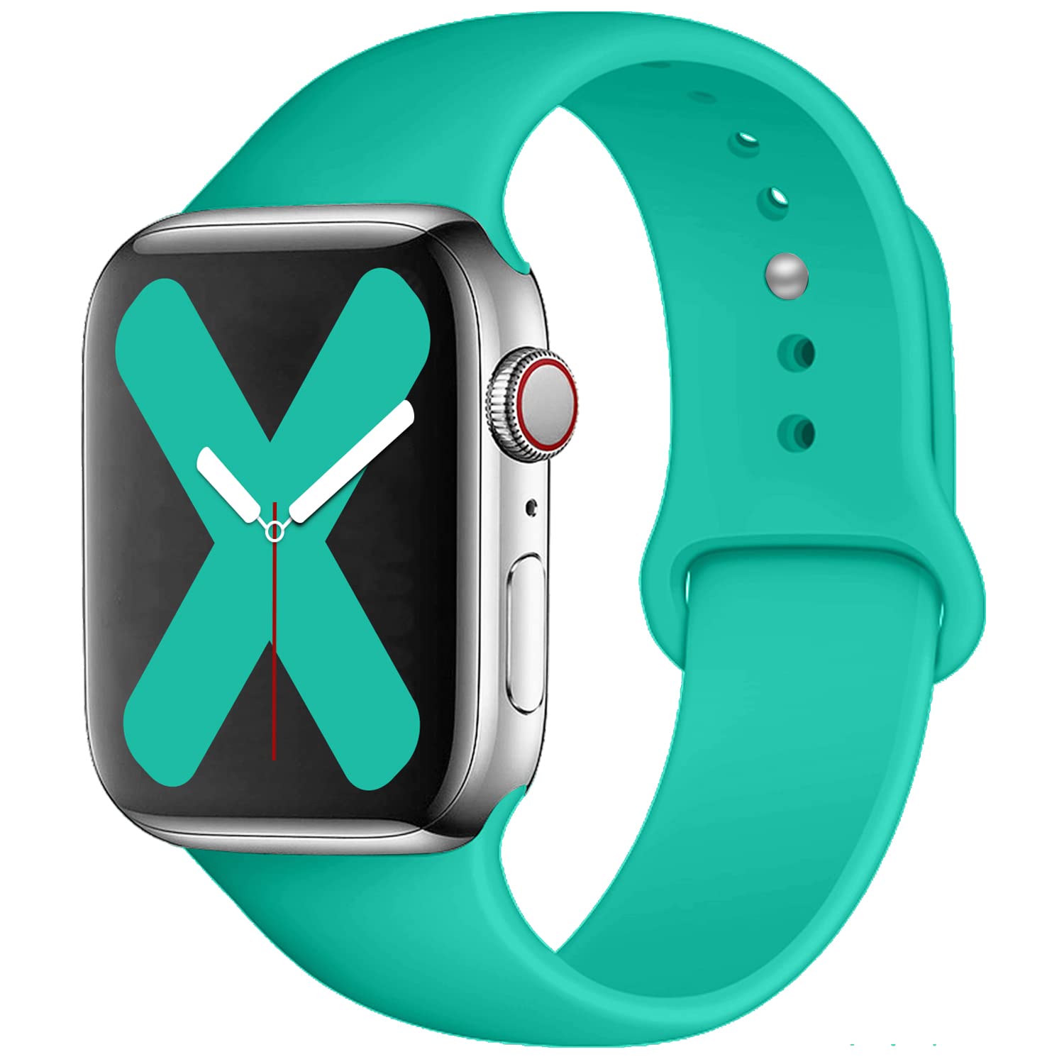 Saucyi Compatible with Apple Watch Band 41mm 40mm 38mm 49mm 45mm 44mm 42mm,Soft Silicone Sport Band Replacement Strap with Classic Clasp for iWatch Series 8 7 6 5 4 3 2 1 SE