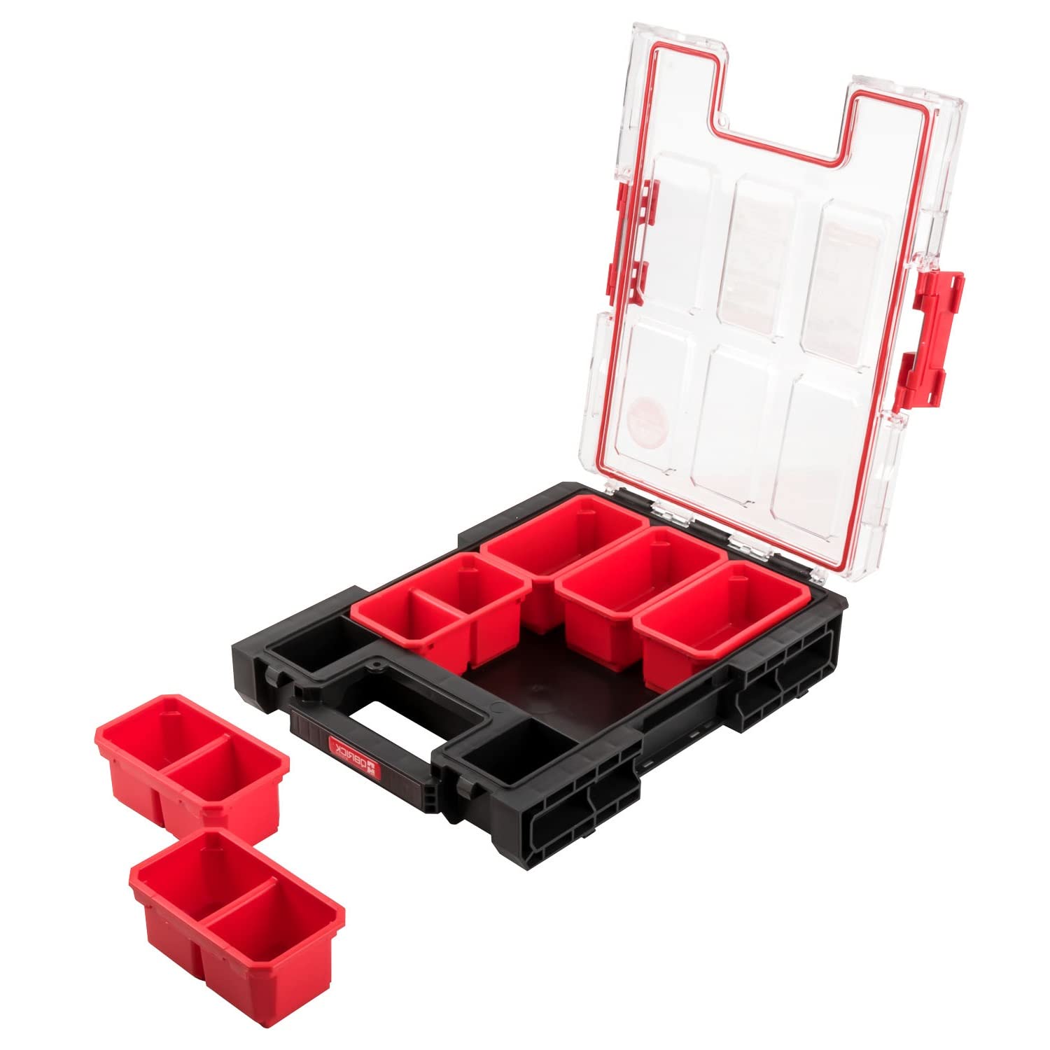 3 tlg SET Sortimentskasten mit herausnehmbaren Fächern – 24 Stück Ausziehbare Cubs - Kleinteilemagazin Sortierbox mit Deckel Sortierkasten Sortierkoffer Werkzeugbox