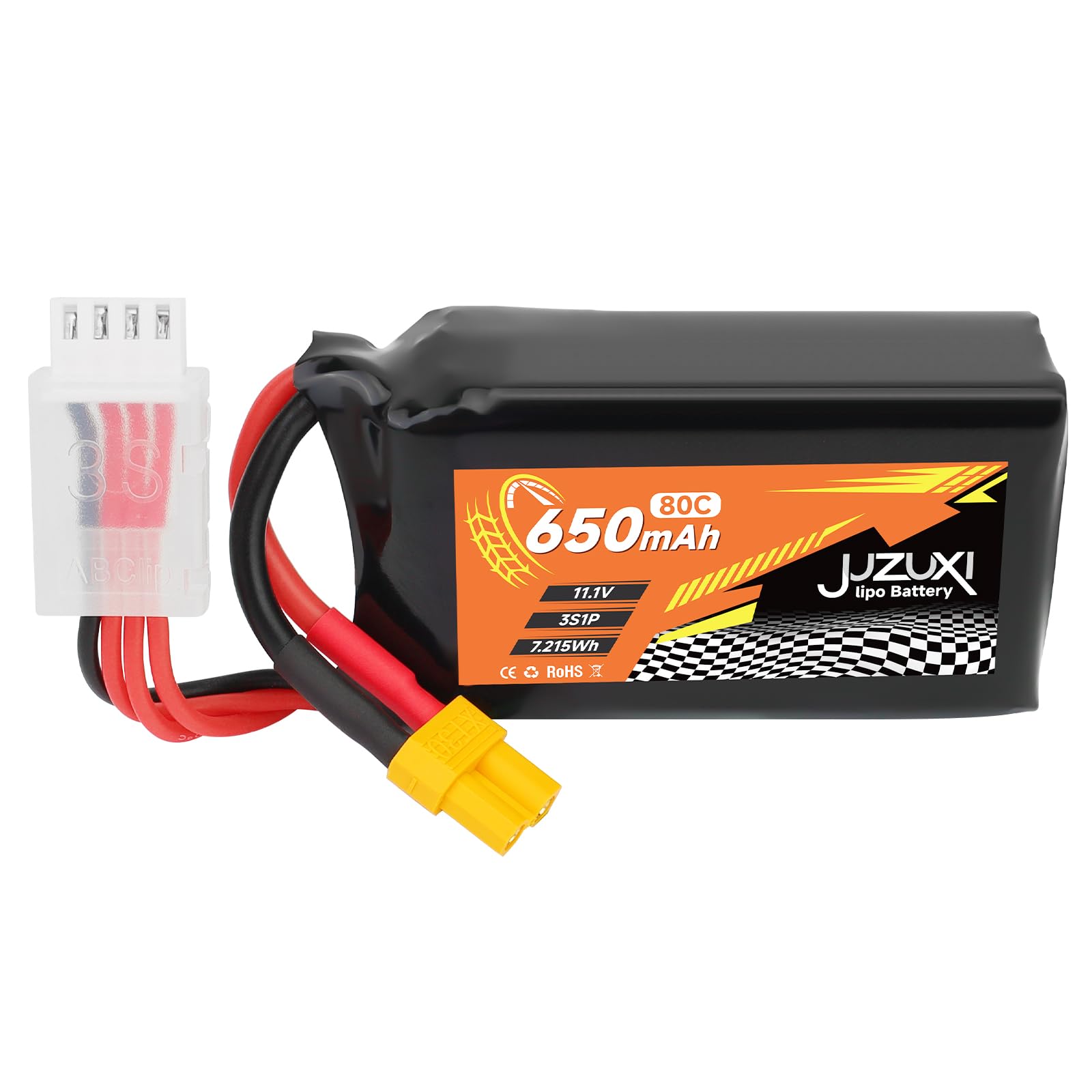 Amazon.com: JUZUXI 11.1V Lipo Battery 650mAh 3S 80C Rechargeable