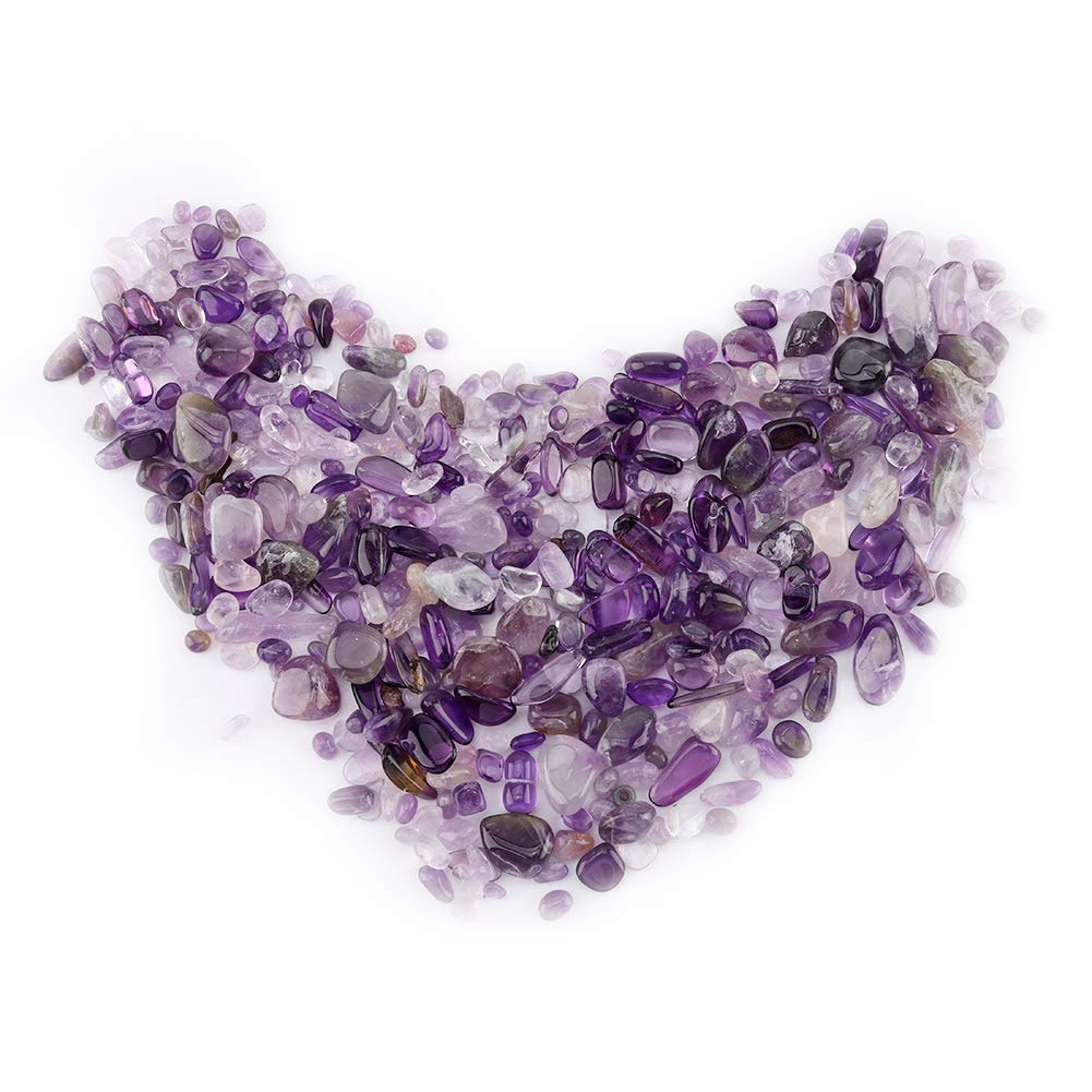 Pietra Ruvida Trucioli Cristallo Naturale Quarzo Piccolo Cristallo Gemma Tumble 100g Sacchetti di Bundle(Viola)