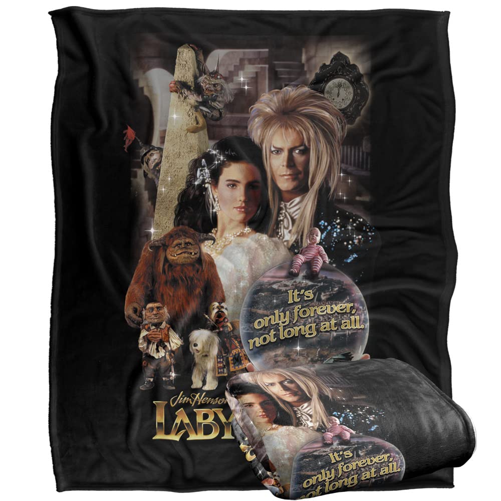Labyrinth Only Forever Silky Touch Super Soft Throw Blanket 152 X 127 cm, White