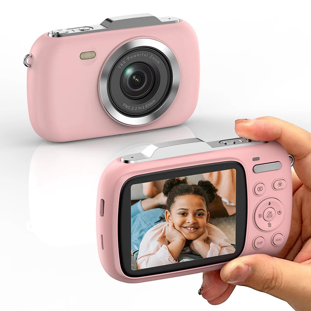 Fotocamera da Viaggio Fotocamera Digitale Registrazione Video 4K Stabilizzazione Anti-Shake Fotocamera Portatile per Vlog per Fotografia per Principianti e Adolescenti