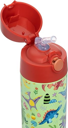 Miniatura 5 de Snug Botella de agua aislada para niños con popote y boquilla, acero inoxidable de doble pared, a prueba de fugas, tapa fácil de girar, para la