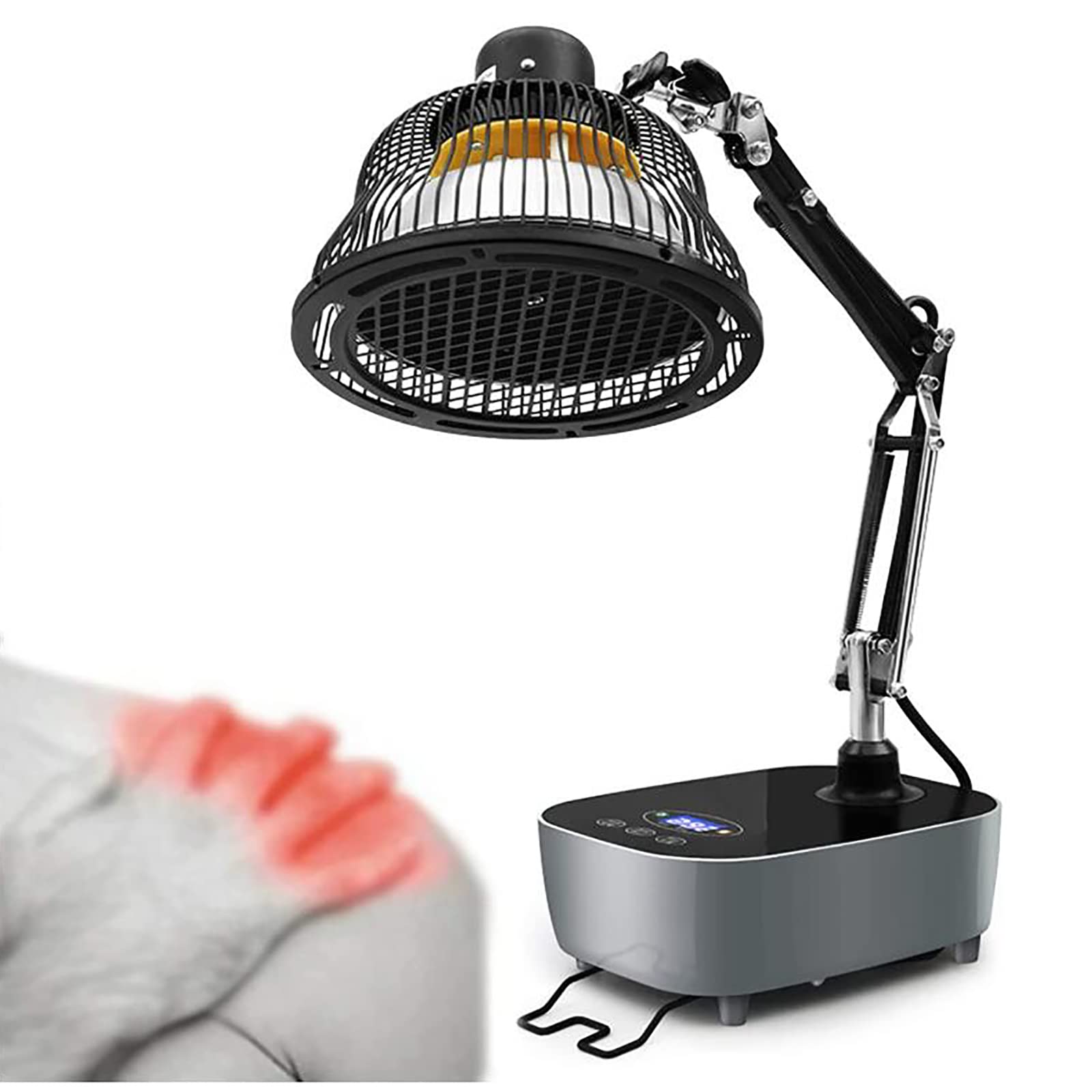 Red Light Therapy Lamp, Desktop Red Light Thermotherapy Device, 360° rotating lamp head and Timing time 15, 30, 45, 60 minutes, for Relieve Pain and Muscle Aches