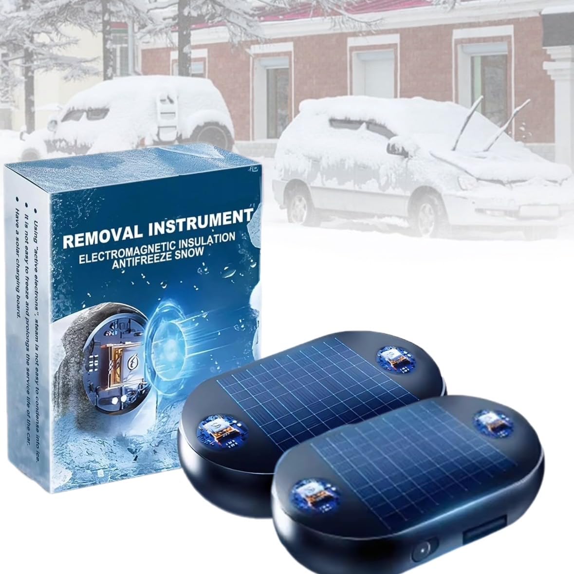 Déneigement électromagnétique - Mise à niveau du système solaire, dispositif antigel électromagnétique pour déneigement de voiture, instrument antigel pour déneigement, appareil de chauffage