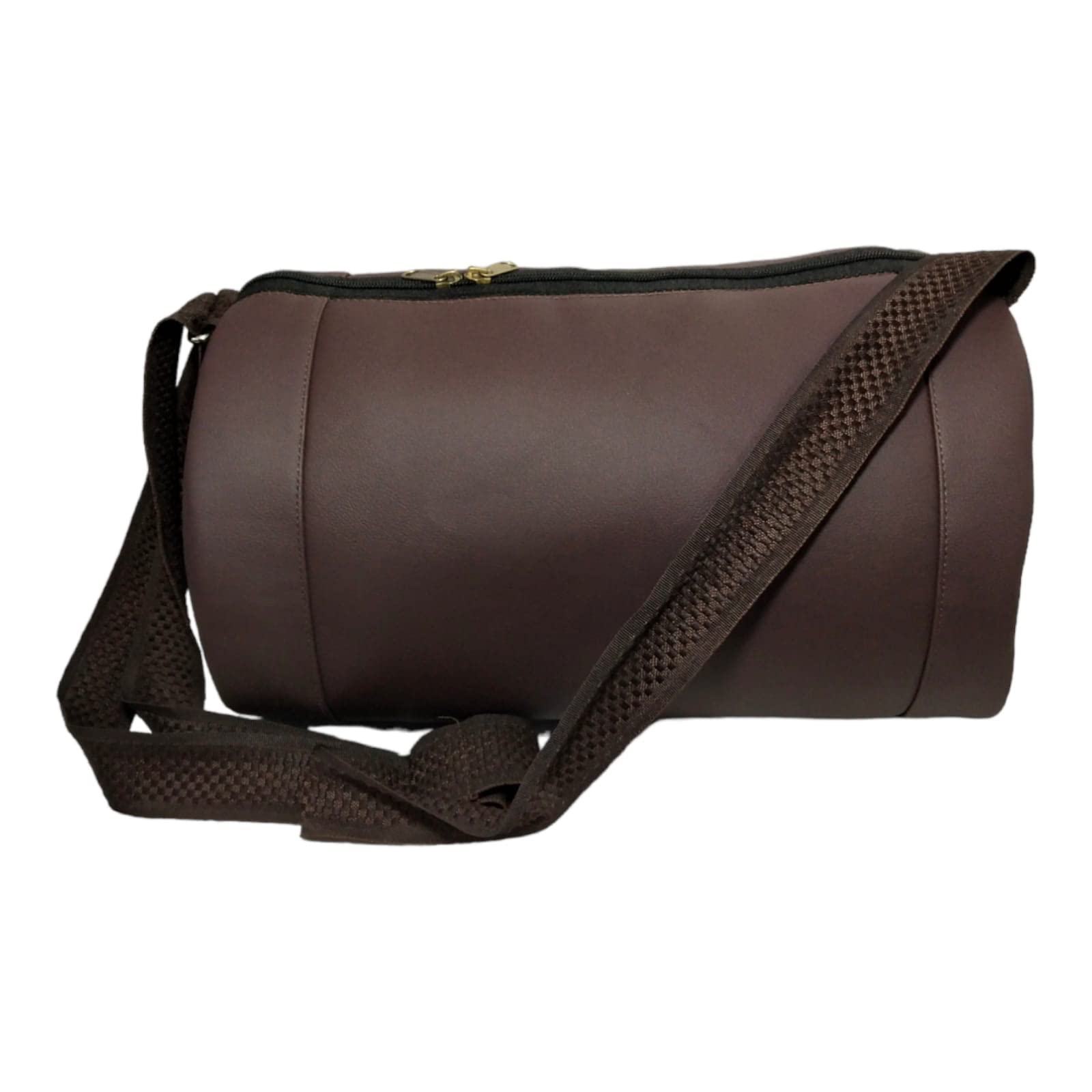 Gaazo Faux Leather Gym Duffle Bag for Men and Women Light Weight Brown Color Water Proof Carry One Pair of Shoes and Three Pair of Clothes J