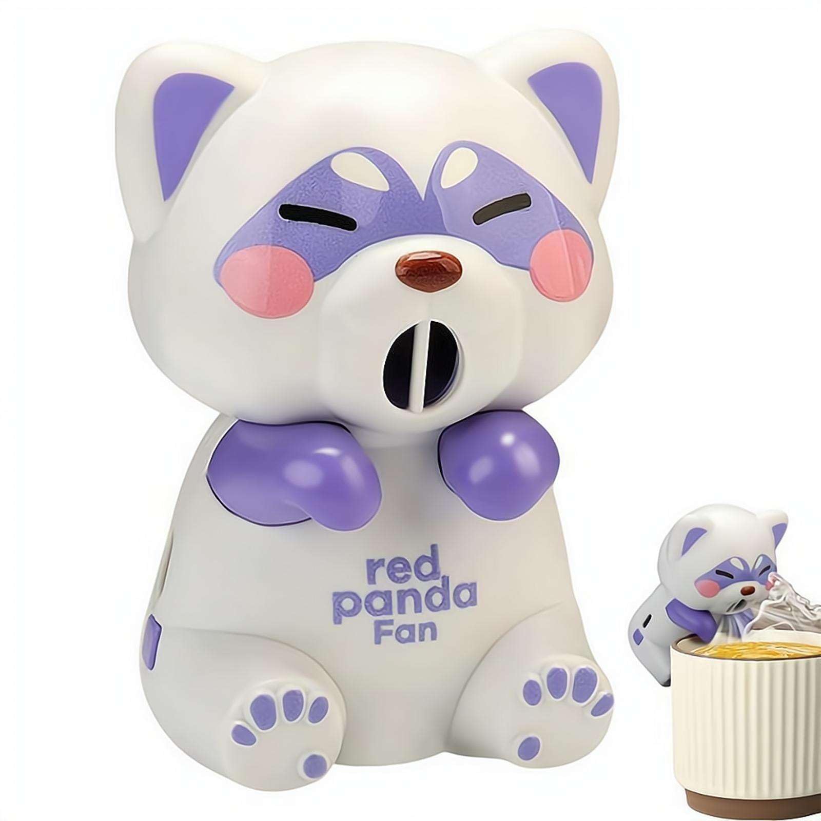 Mug Cooler Fan,Clip-On Mini Fan for Cooling Water Cup,Cute Monkey/Panda/Cat Shaped Air-Blowing Cooling Attachment,Rechargeable Portable Animals Coffee Chiller for Cup Hot Drinks Beverages Rice Food