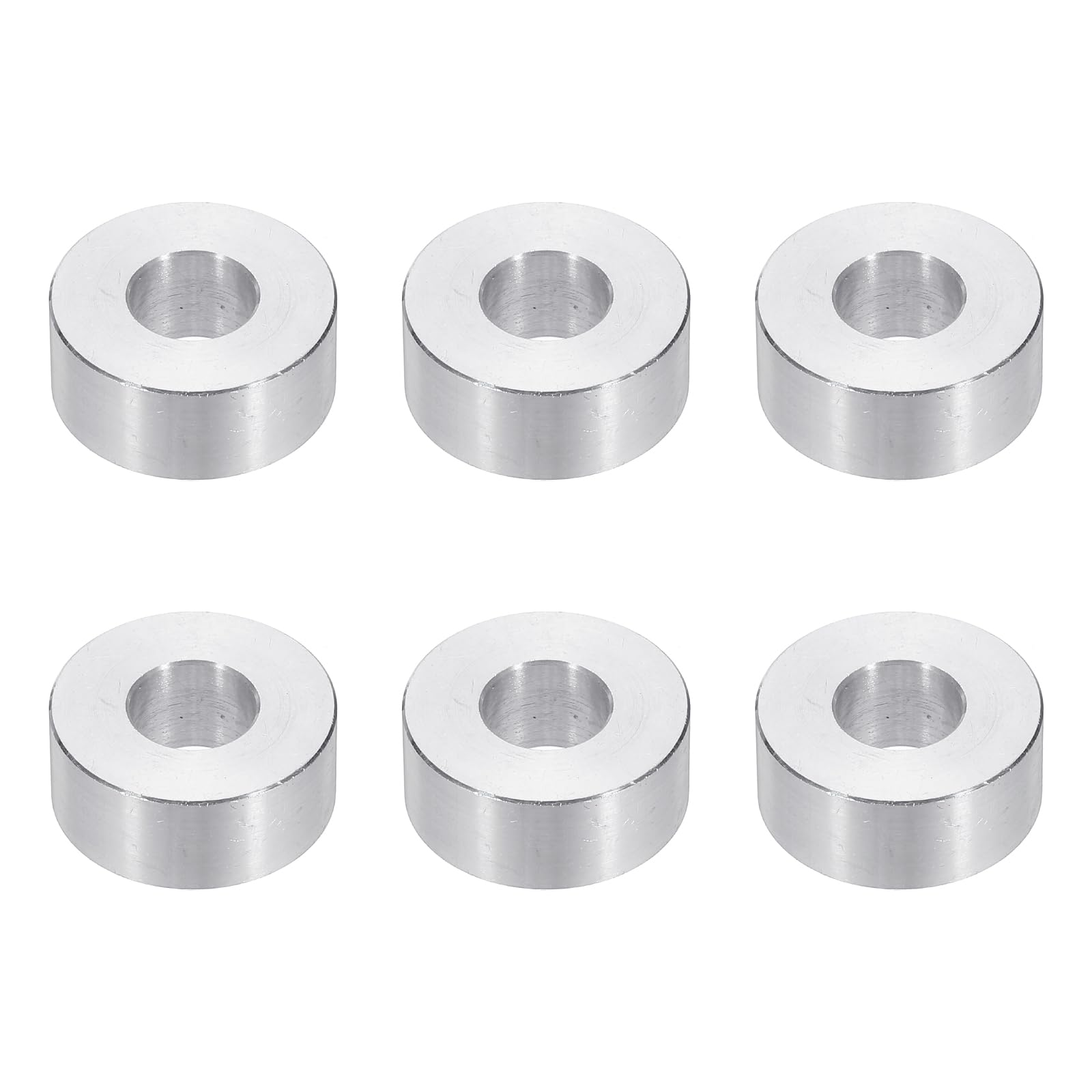 PATIKIL M10 Aluminum Spacers, 6 Pcs 3/8" x 1" Metal Spacers for 3/8 or M10 Screw Bolts