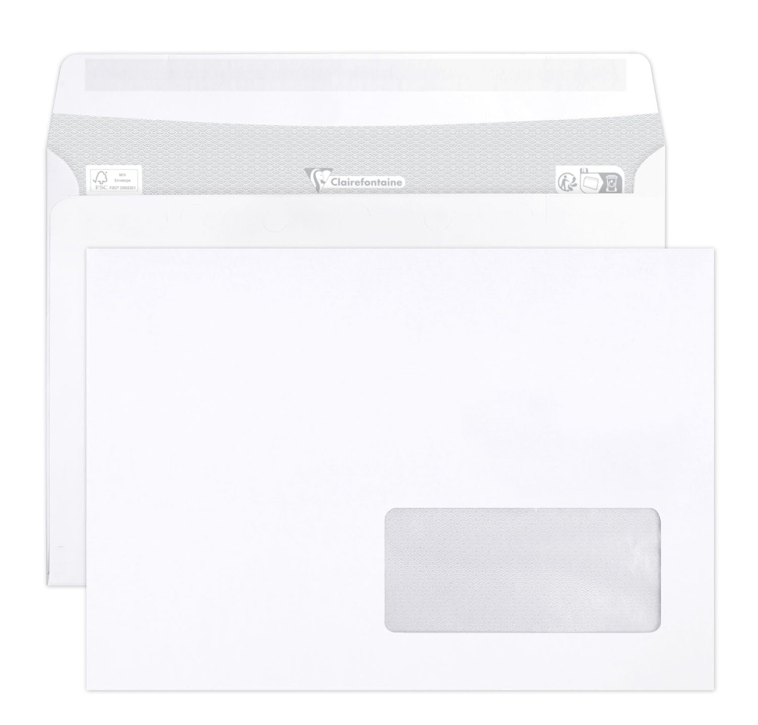 Clairefontaine 10242C koperty x500 C5 162x229 mm 90 g, białe