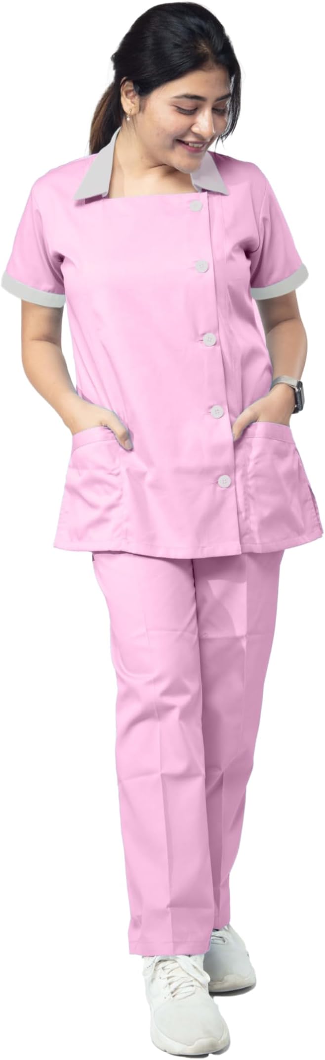 UNIFORM CRAFT Female Nurse Uniform | Hospital Staff, clinics, Home Health for Women made of Polyester-Cotton | NT04