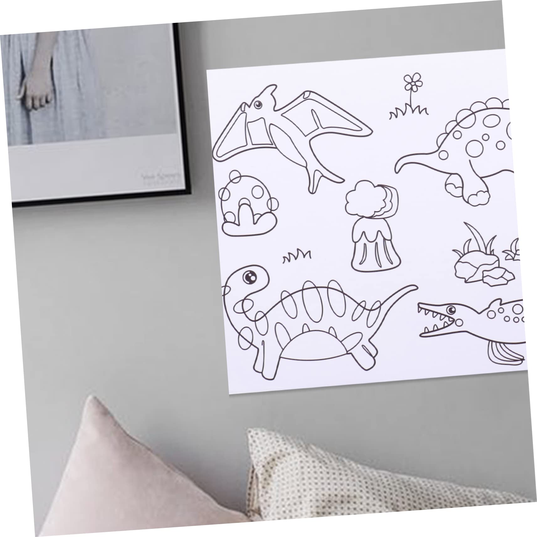 BESPORTBLE Boy Girl's Drawing Roll Sticky Xcm Big Paper Roll Wall for Boys and Girls Reusable Educational Graffiti Paper