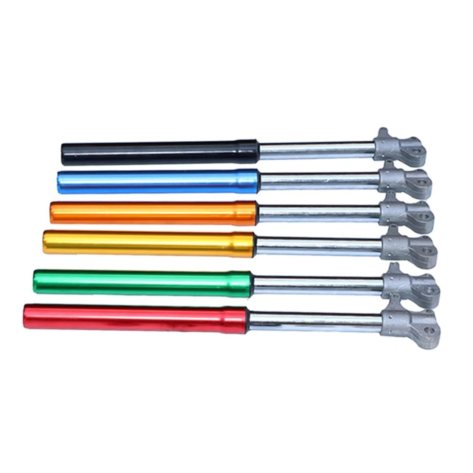 suspensión neumática trasera amortiguadores Kit Placa Conexión Superior E Inferior Amortiguador Horquilla Delantera 550 Mm Para Minimotos, Ciclomotores Motocross 2 Tiempos 49 Cc.(Green Set B)