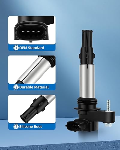 Miniatura 2 de ECCPP UF375 6 bobinas de encendido con 6 bujías de iridio para Cadillac para Buick para Chevrolet para GMC para Saturn CTS SRX Acadia Outlook