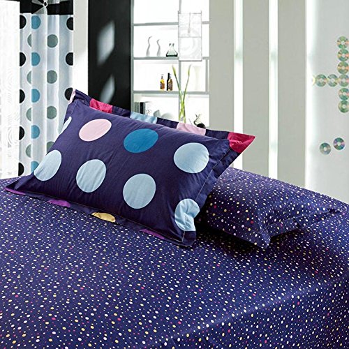 Draps en coton feuilles imprimées grand format lit double single A - 3