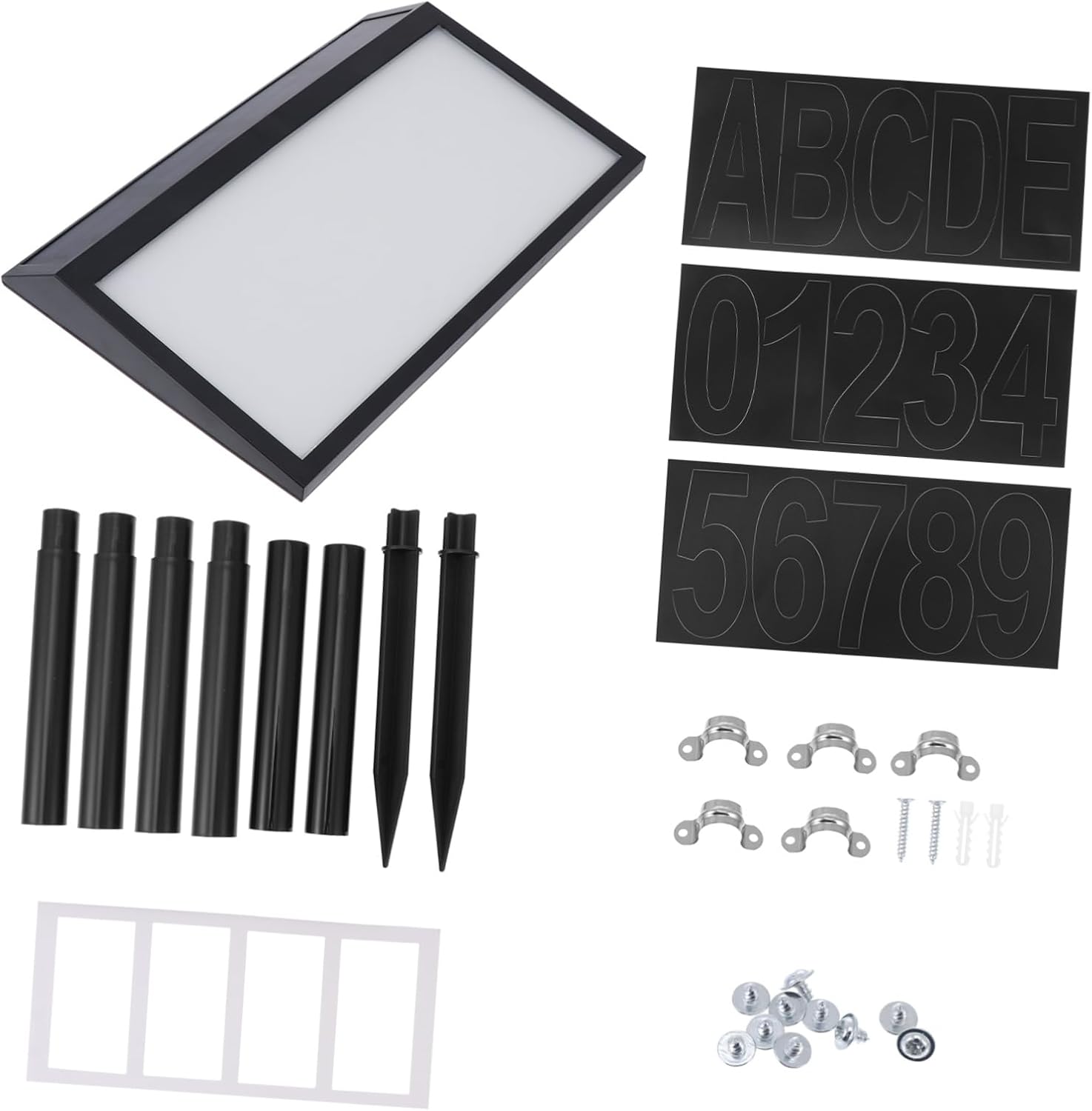 Number Light Solar-Powered Door Plate Address Indicator Visible in -efficient