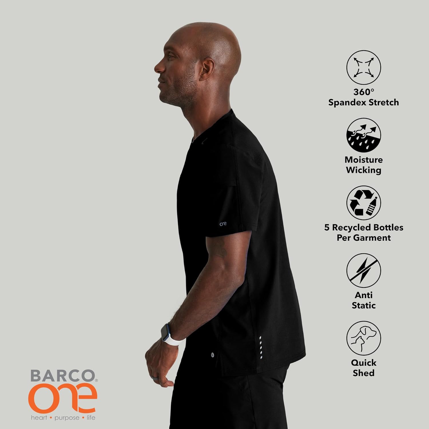 BARCO One Men's 2 Pocket Ribbed V-Neck Top