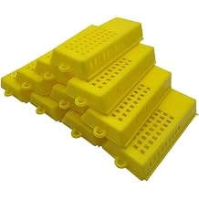 50Pcs Beekeeping Transport Cages Yellow Bees Queen Post Room Cage Plastic King Prisoner Bee Apiculture Tools