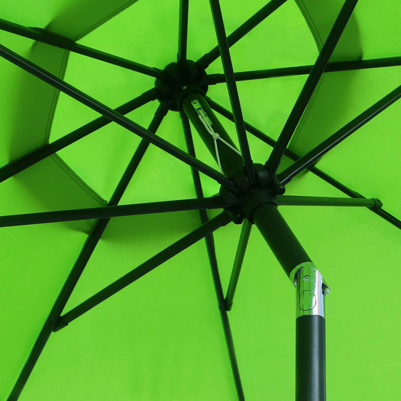 Sunnyglade Parasol tarasowy, na zewnątrz, parasol stołowy z 8 solidnymi żebrami (trawa zielona)