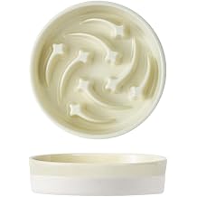 AIWIKIDE 0.6 Cup Slow Feeder Dog Bowl, Non-Slip BPA-Free Slow Eating Bowl Prevents Choking for Small Dogs White