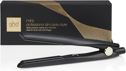 Ghd Mini İnce Plakalı Saç Düzleştirici, Siyah | Kısa ve Saçak Saç Modelleri Üzerinde Hassas Şekillendirme, Parlak Yüzey, Seyahate Hızlı Rötuş Yapmak için Kompakt Format