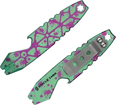 OKNIFE Geek 2 Mini Titanium Bottle Opener EDC Priver with Allen Wrench Zombie Green