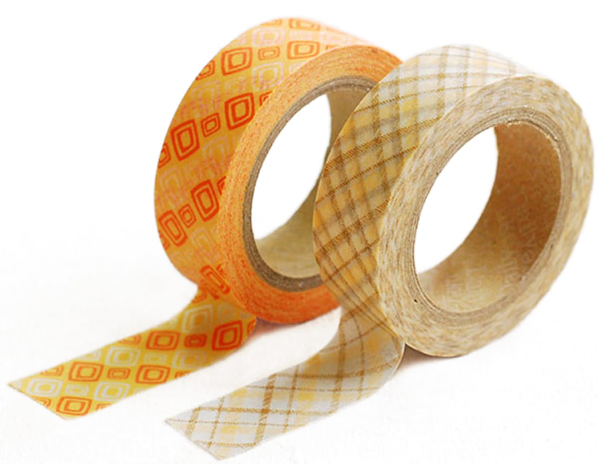Dailylike Set of 2 Masking Tape Washi Aileen Assorted Designs 15mm x 10m