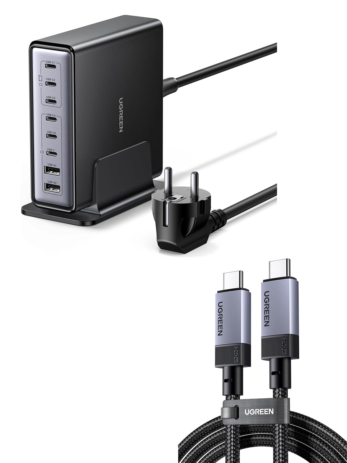 UGREEN Zapix 200W Station de Charge avec 240W 1M Câble USB C PD 3.1