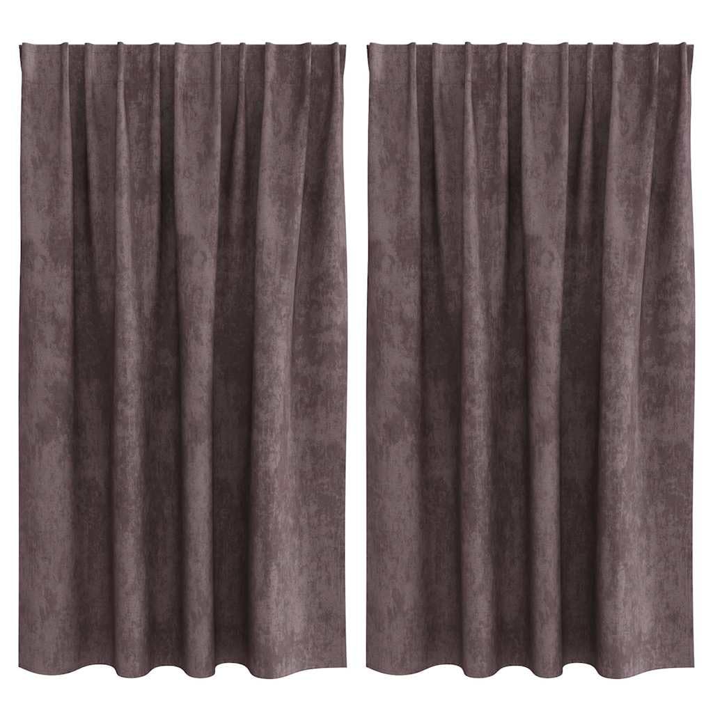 Cortinas de terciopelo marrón, 2 unidades, 140 x 140 cm, cortinas opacas con textura aterciopelada para salón, dormitorio, puerta