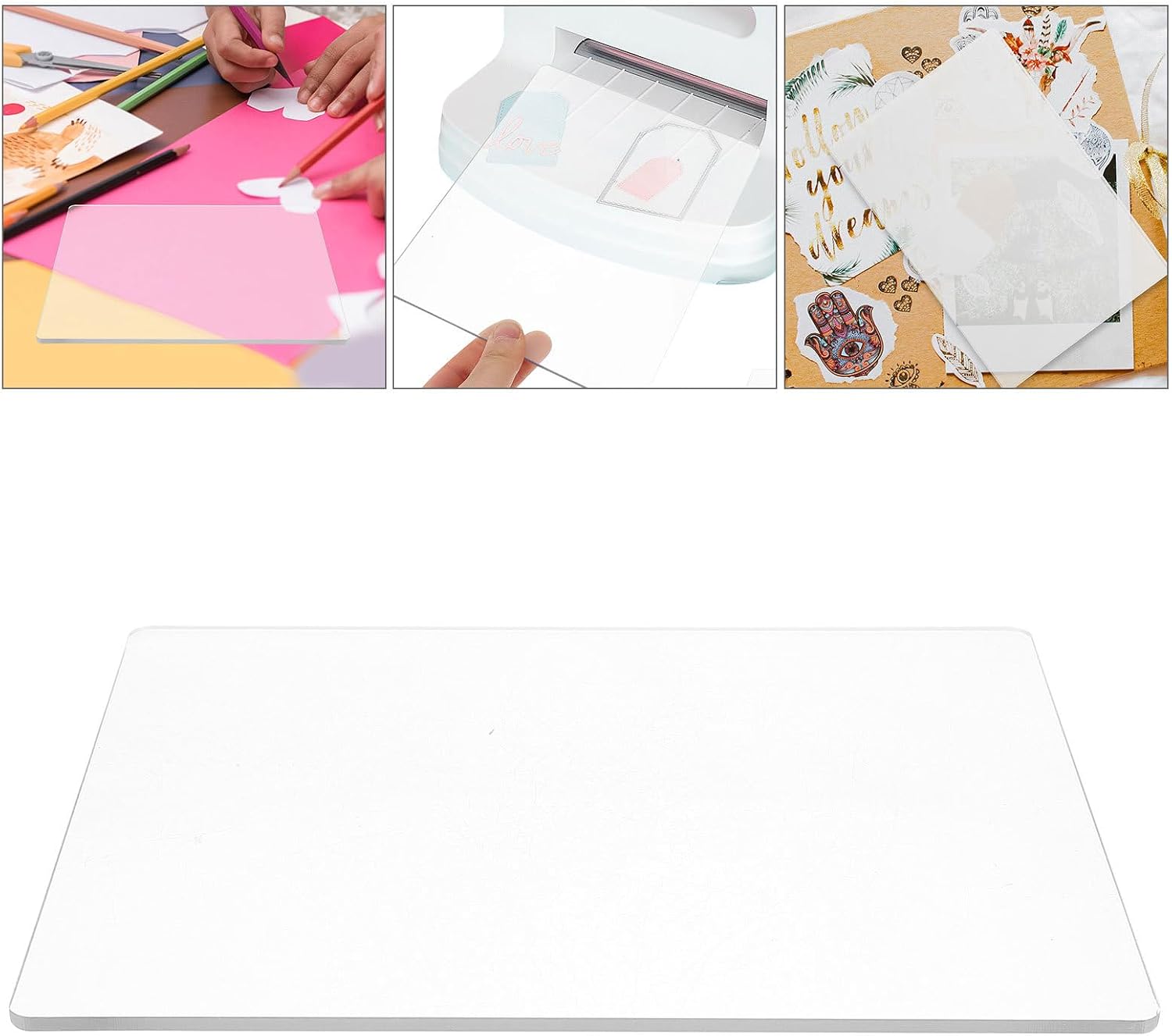 GAROZATION DIY Embossing Plate Replacement Pad for Scrapbooking Stamp, 3mm Carbon Steel Cutting Mat Accessory for Hand Crank Embossing Machine, Suitable for Paper Crafting and DIY Cutting