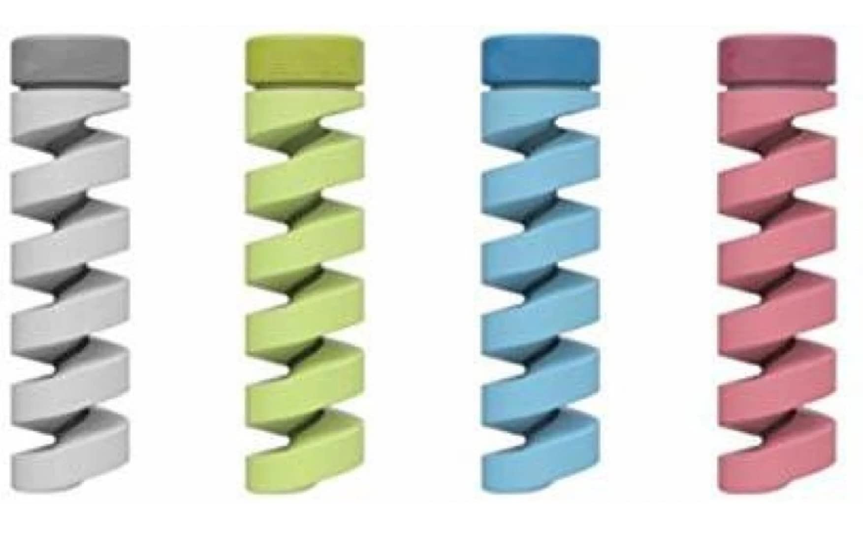 IDYD Spiral Cable Protectors for Charger, Wires, Data Charger Cable Protector for Computers, Cell Phones (4 Pcs, Multi-Color)