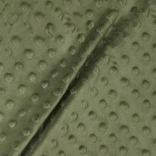 Barcelonetta Tela de lunares Minky Tela de manta de lunares para abrazar Felpa 60 pulgadas de ancho Funda de almohada, manta acogedora, costura