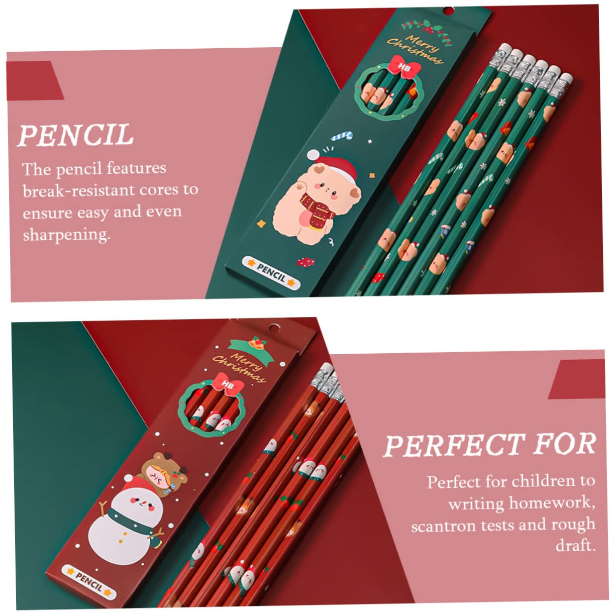 4 Sätze Weihnachts Bleistiftspitzer Elektrischer Schulbleistift Bleistifte Für Weihnachten Gelmarker Bleistift Zum Prüfen LED Topper Bleistifte Für Hb Skizzenbleistift Stück * 4