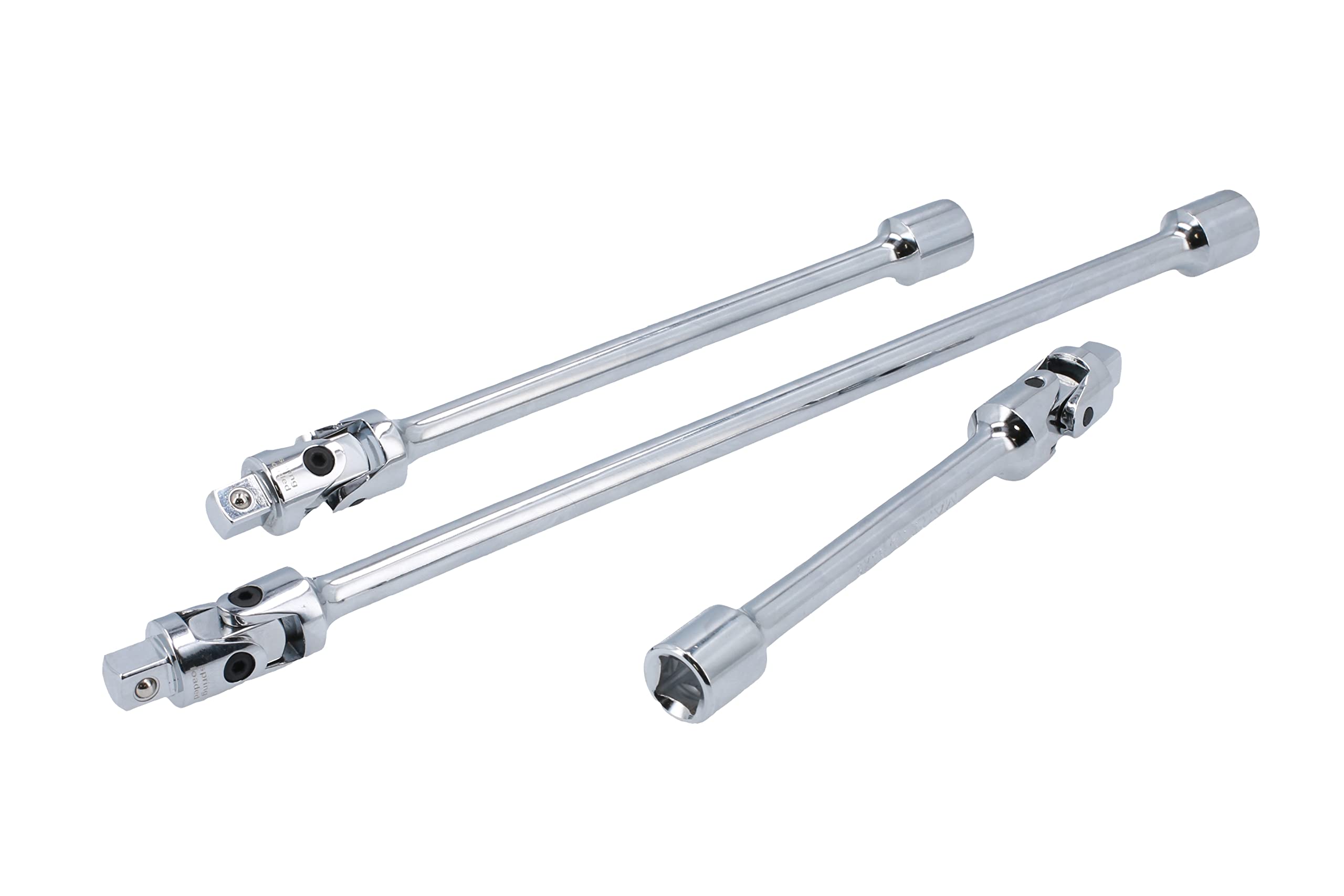 LASER 8494 Universal Joint Extension Set 3 Pieces Spring Loaded 3/8"" Drive