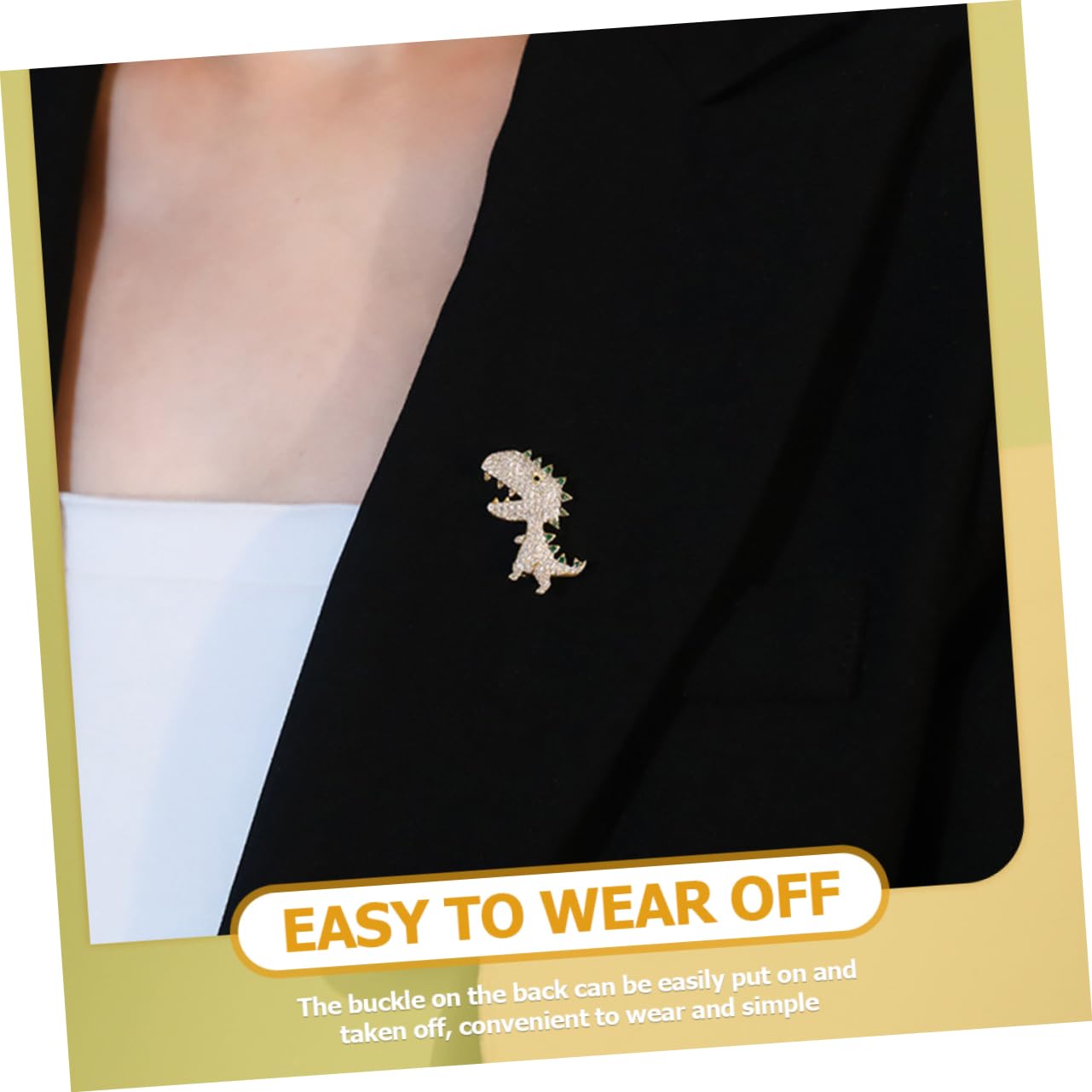 SOIMISS Spilla Di Dinosauro Pin Carino Gioielli Da Ballo Per Le Donne Spilla Da Bucato Per i Vestiti Spillone Arredamento Alla Moda Accessori Per Cappelli Golden Rame