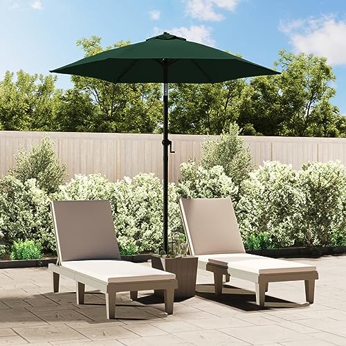 ZEYUAN Sombrilla, Parasol Terraza, Sombrilla Terraza Exterior, Sombrilla Playa, Parasol Exterior, Sombrilla De Patio, de Aluminio Verde 200x211 cm