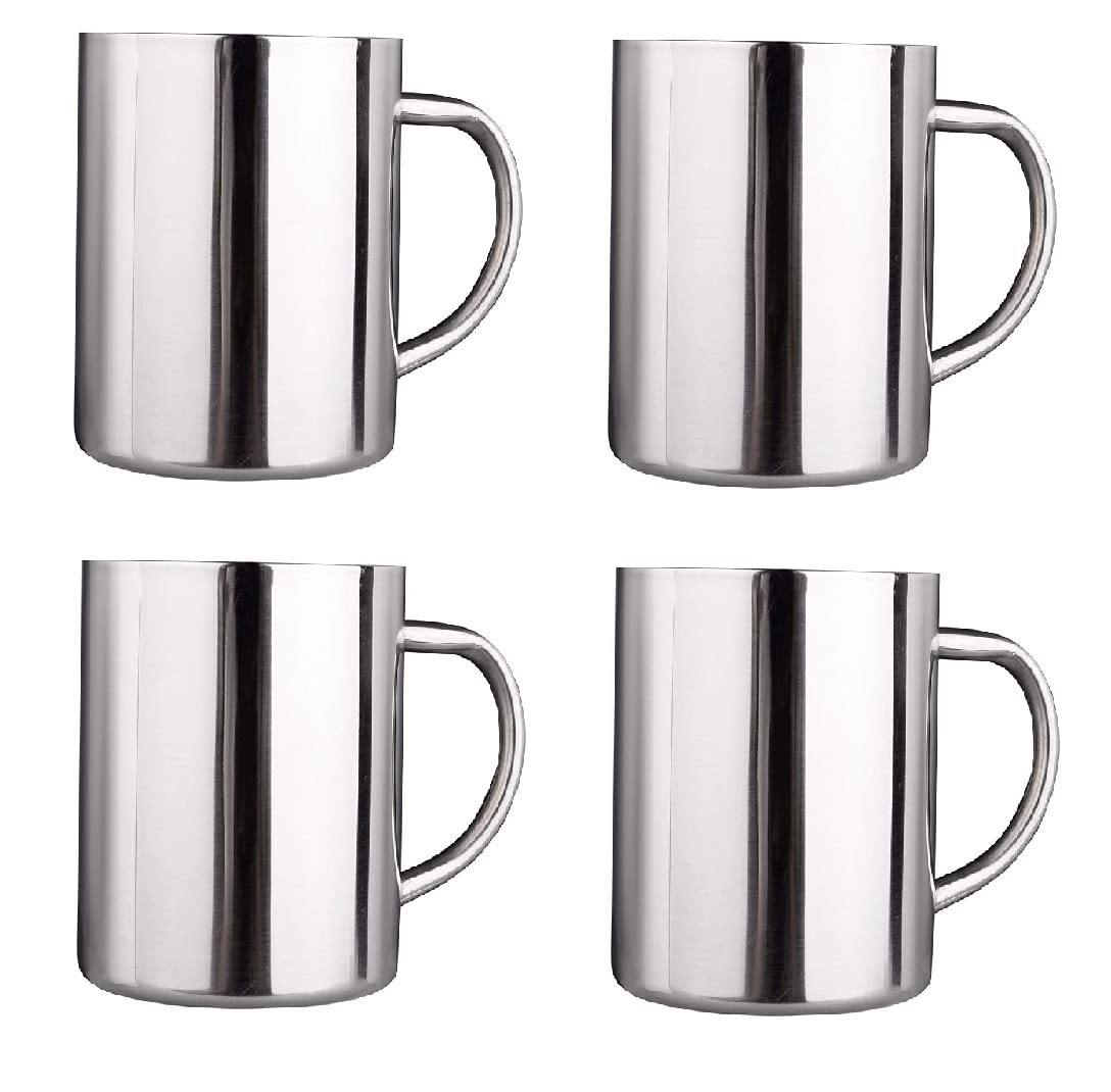 Rudra Exports Stainless Steel Double Wall Coffee Mug 500 ml Coffee Mug Tea Cups, Camping Mugs Sets (Pack of 4) (B0BRYCPHDG) Amazon Price History, Amazon Price Tracker