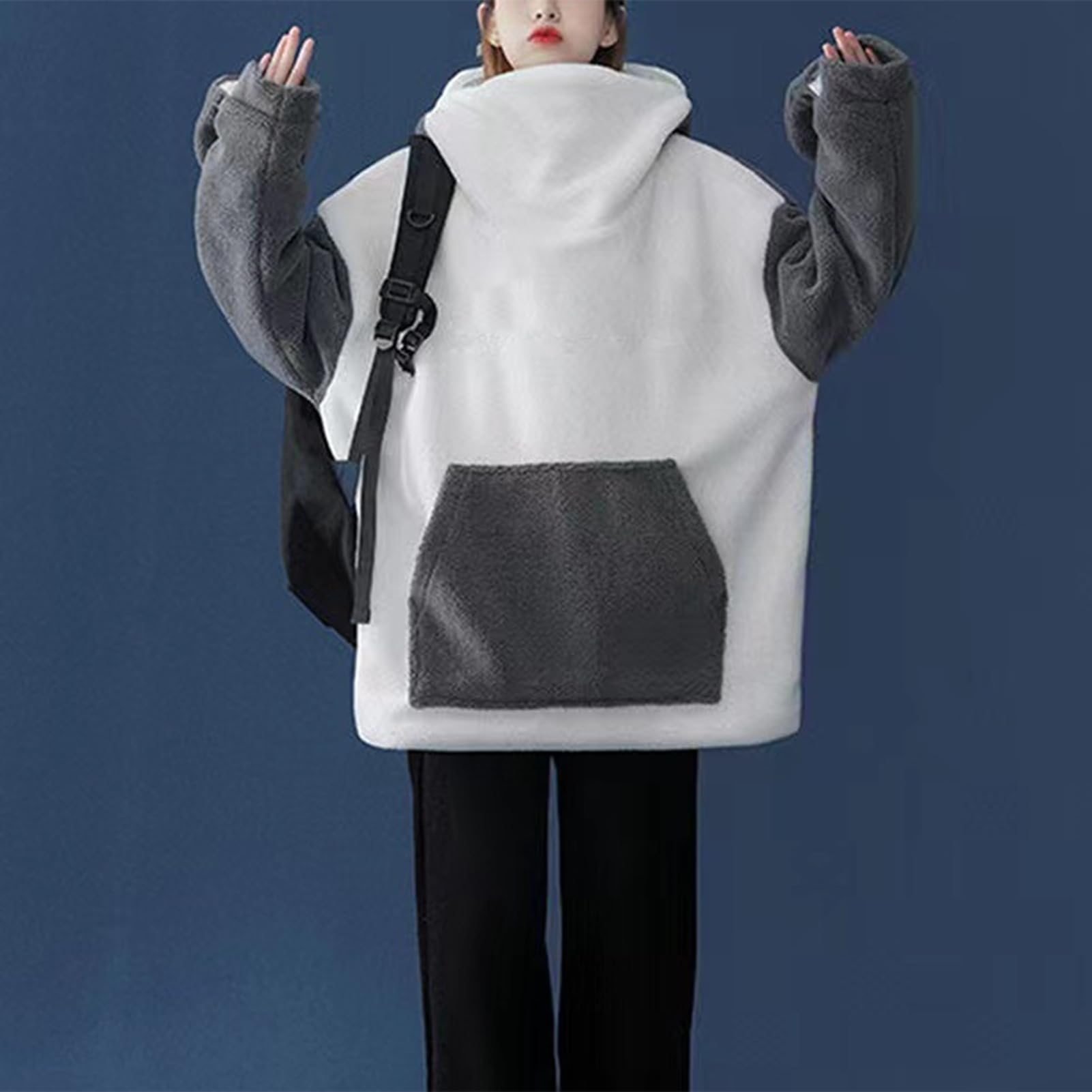 Holdes Übergroßer Decken-Hoodie, Hai-Kapuzenpullover