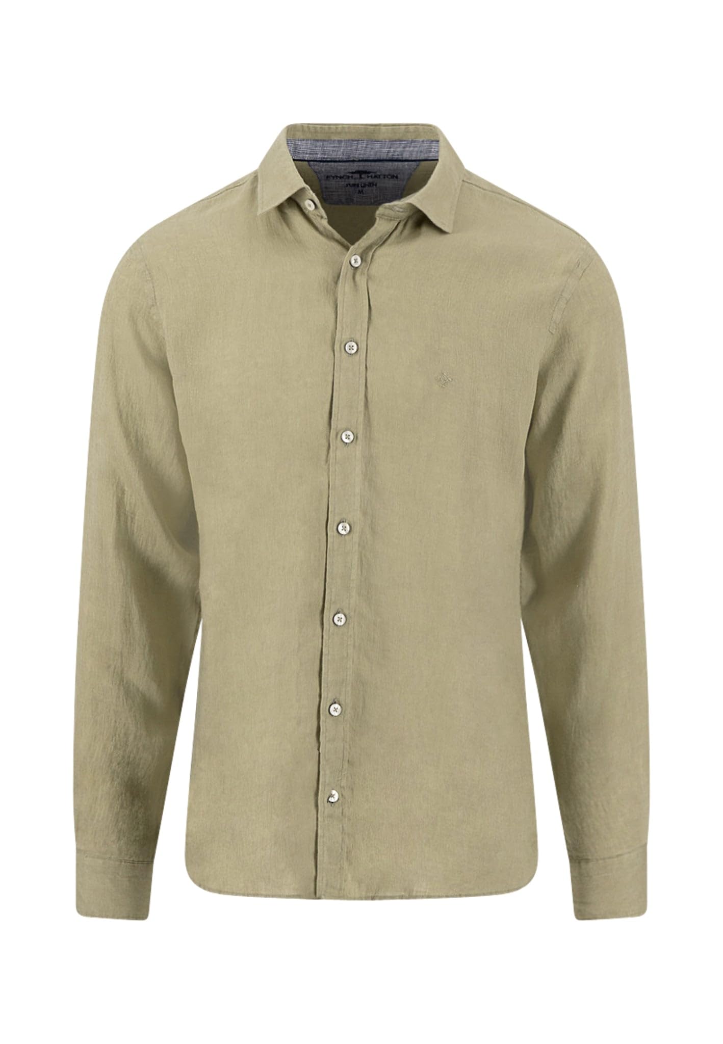 FYNCH-HATTON Camicia in lino con colletto Kent
