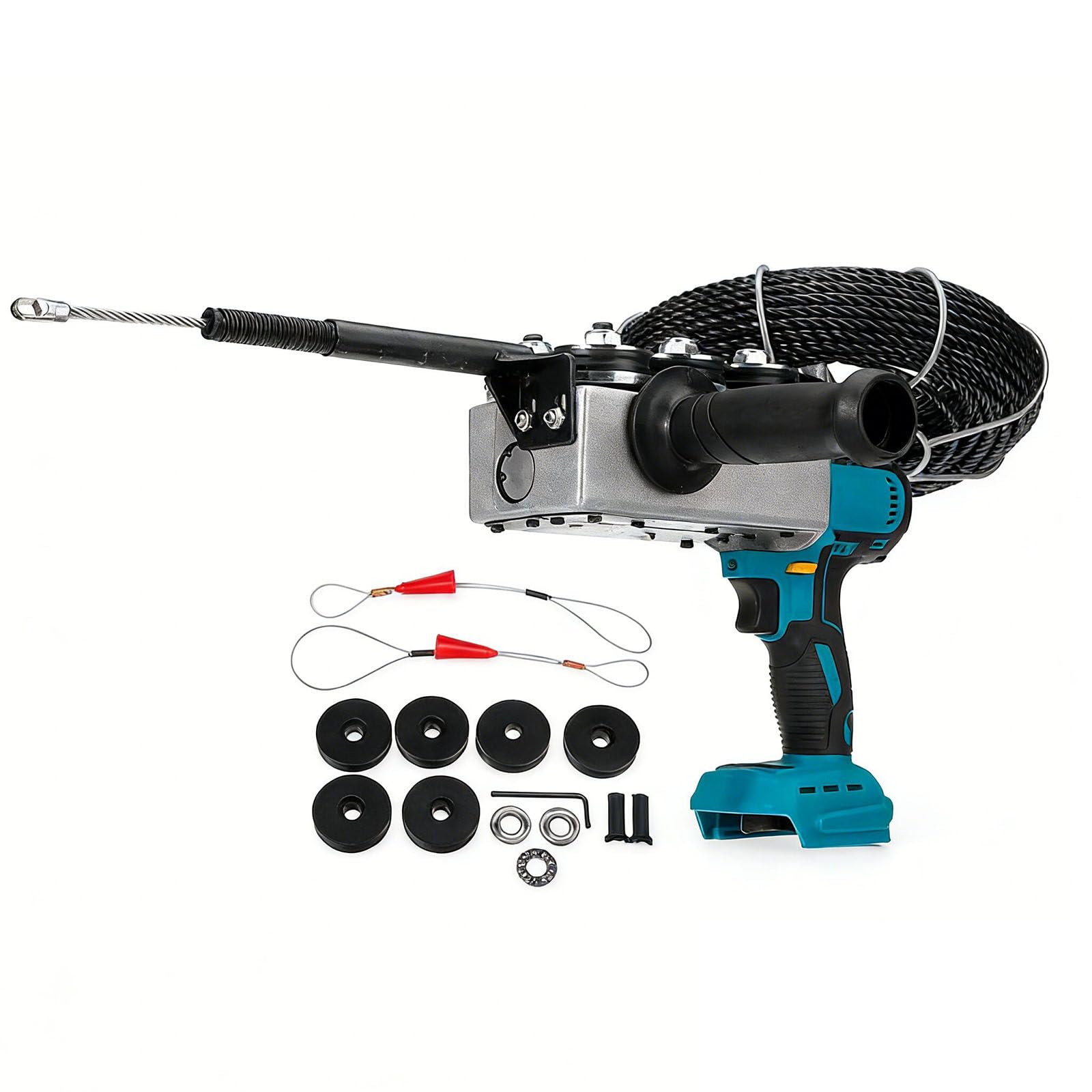 Kabelloser elektrischer Drahtzieher, elektrischer Kabelabzieher, bürstenlose Lithium-Einfädelmaschine, 40 m/min Geschwindigkeit, für effiziente Rohr- und Kabelinstallation, 1 Batterie