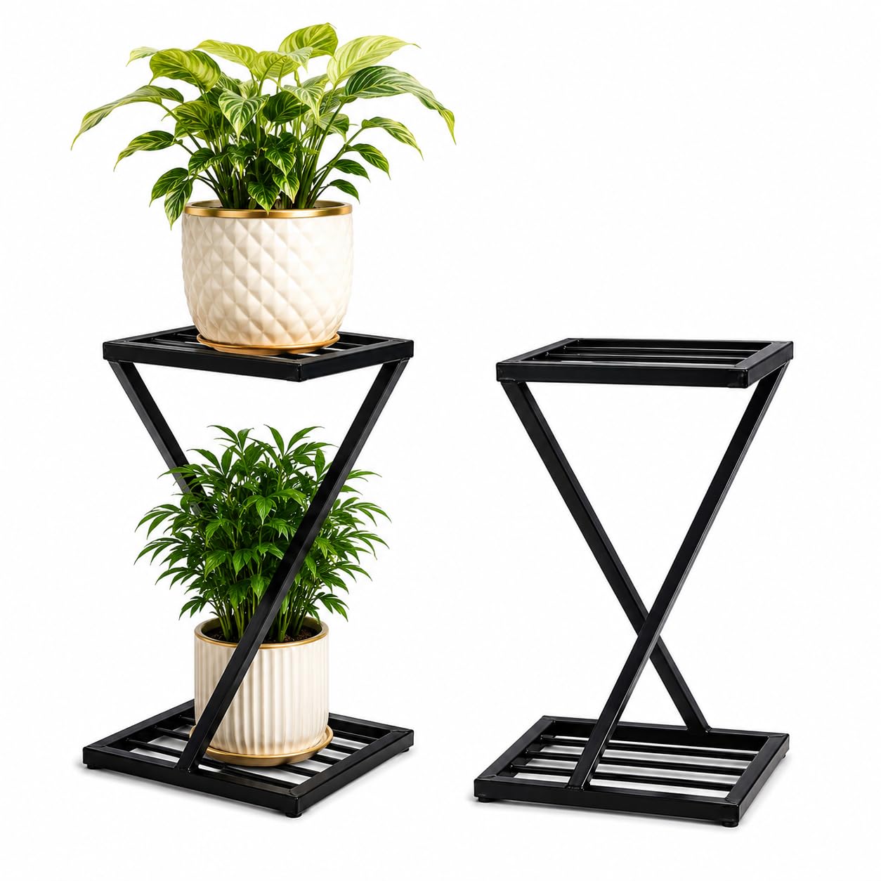 Metal Plant Stands - Modern Z & X Shape -9