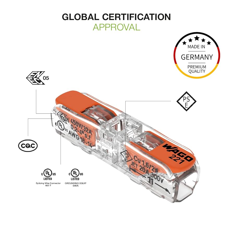 Amazon.co.jp: WAGO 221-2411 ワイヤコネクタ インライン