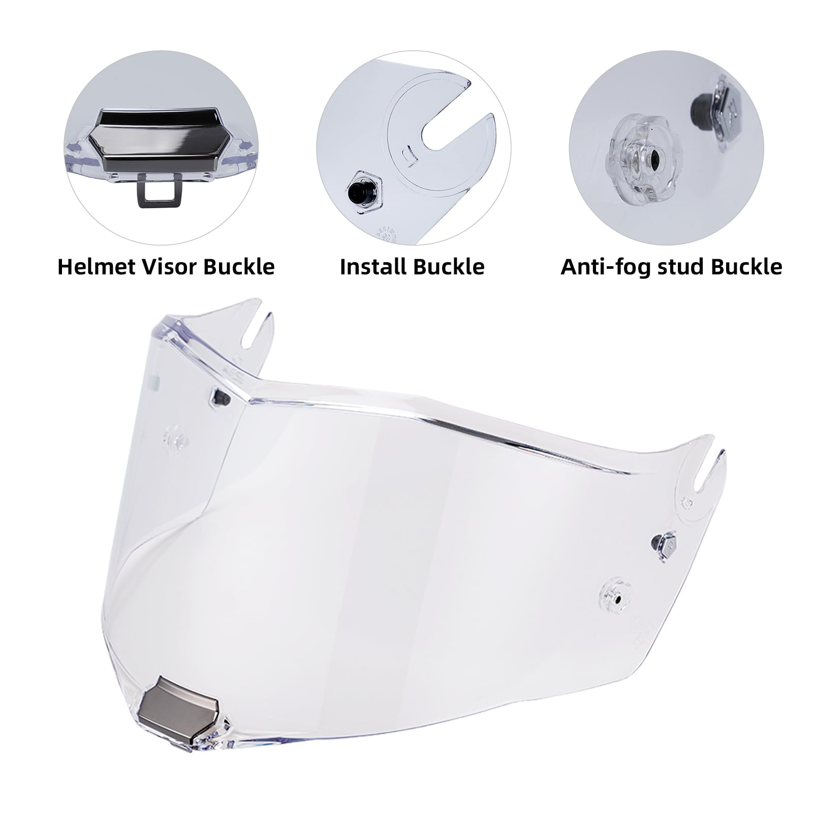 VCOROS Wizjer do kasku LS2 FF805, kask motocyklowy, wizjer, kask pełnotwarzowy, osłona na przednią szybę, zamiennik do FF805 (przezroczysty)