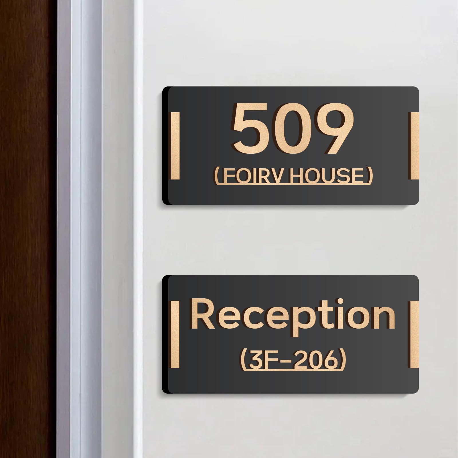 Custom House Number Plaque – Acrylic Personalized Address Sign with Adhesive Backing for Easy Installation, Customizable Address Plaques for Homes, Offices, and Buildings (routine)