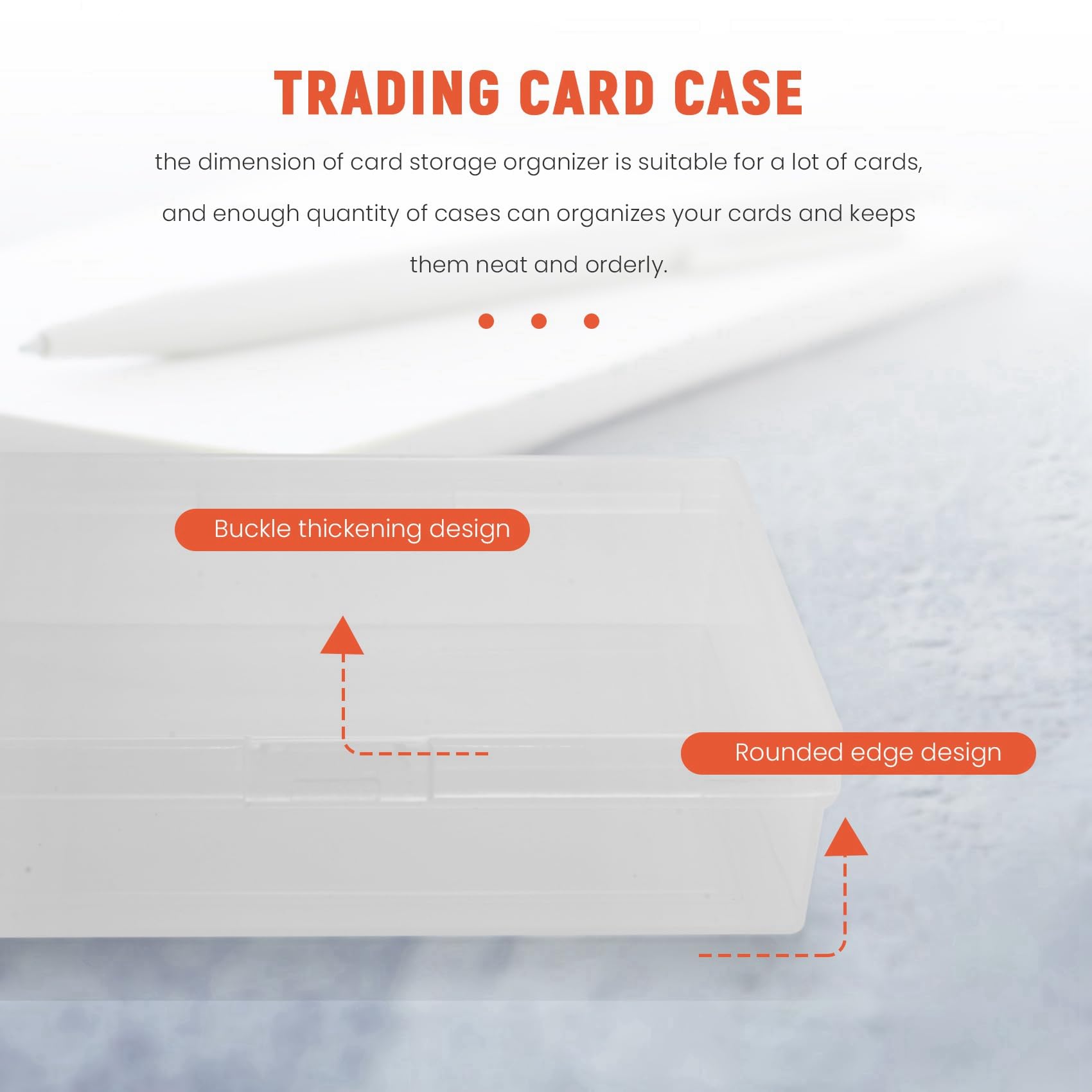 50Pcs Box Trading Card Case Card Storage Organizer Clear Card Case Plastic Storage Box per carte da gioco