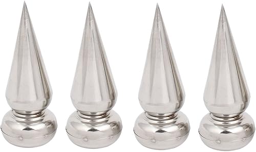 IIVVERR Fence Gate Stair 304 Stainless Steel Post Cap Protection 22mmx22mm Silver Tone 4pcs (Fence Gate Stair 304 Protección de poste de acero